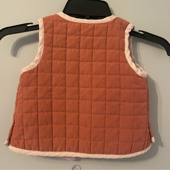 Kids Quilted Vest - Rust and Pink - Picture 2 of 5